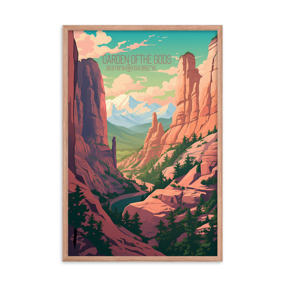 Colorado - Garden of the Gods (Framed poster)