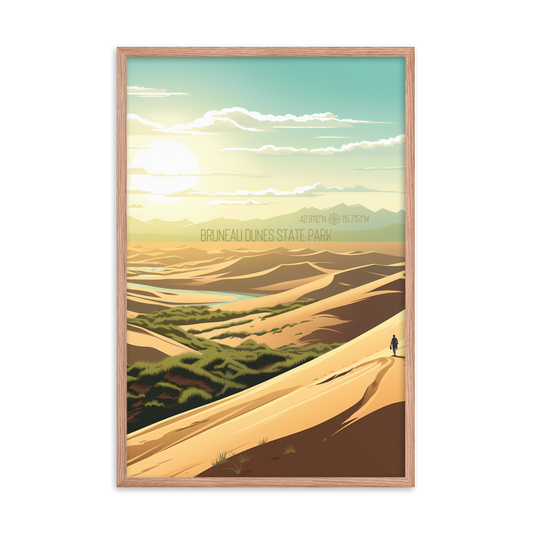 Idaho - Bruneau Dunes State Park (Framed poster)