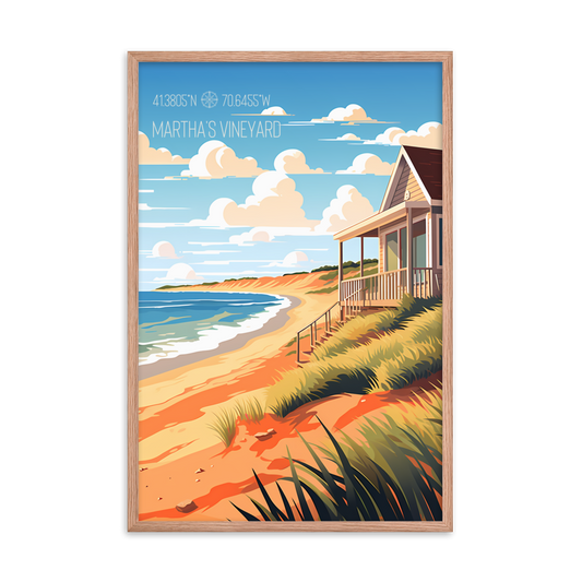 Massachusetts - Martha's Vineyard (Framed poster)