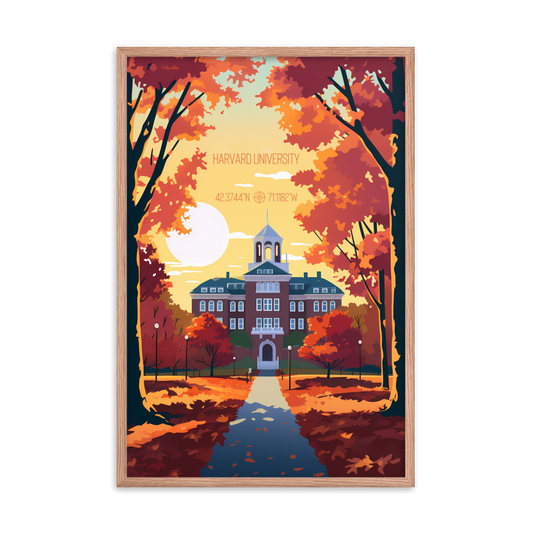 Massachusetts - Harvard University (Framed poster)