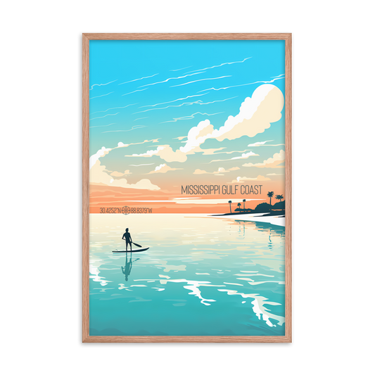 Mississippi - Gulf Coast (Framed poster)