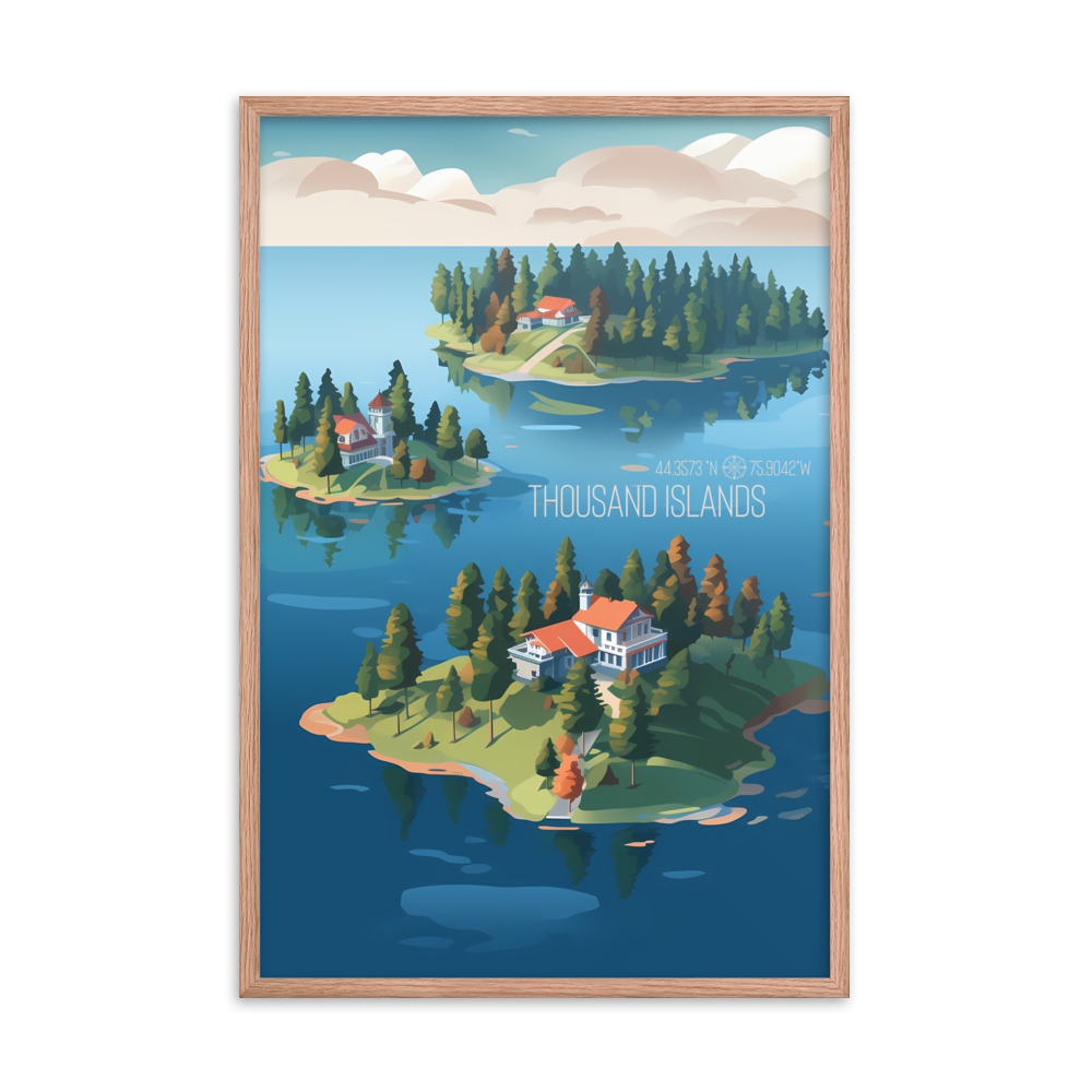 New York - Thousand Islands (Framed poster)