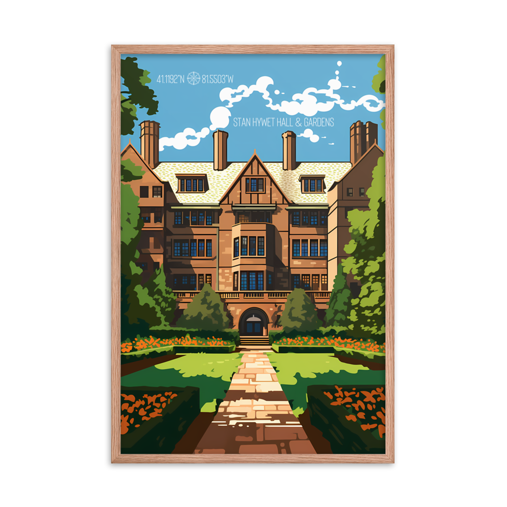 Ohio - Stan Hywet Hall and Gardens (Framed poster)