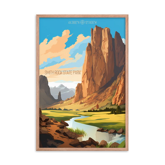 Oregon - Smith Rock State Park (Framed poster)