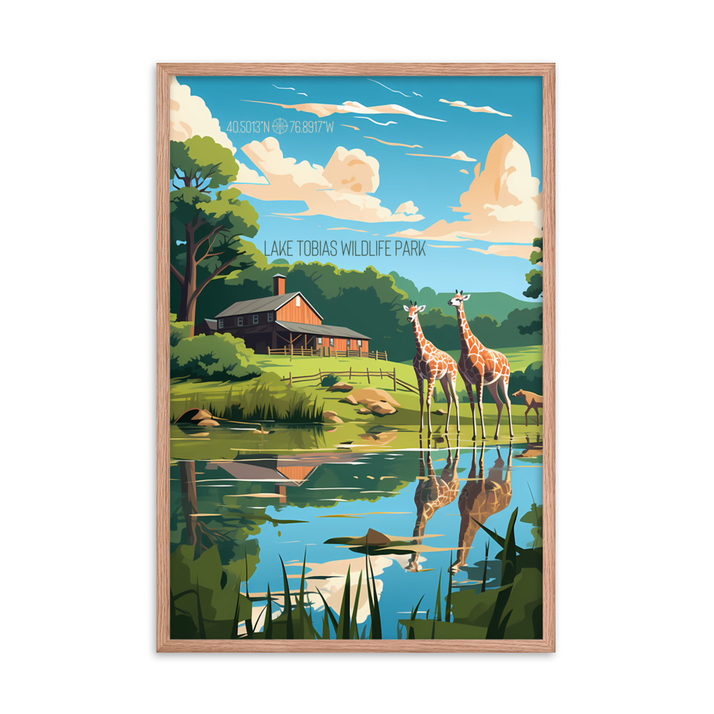 Pennsylvania - Lake Tobias Wildlife Park (Framed poster)