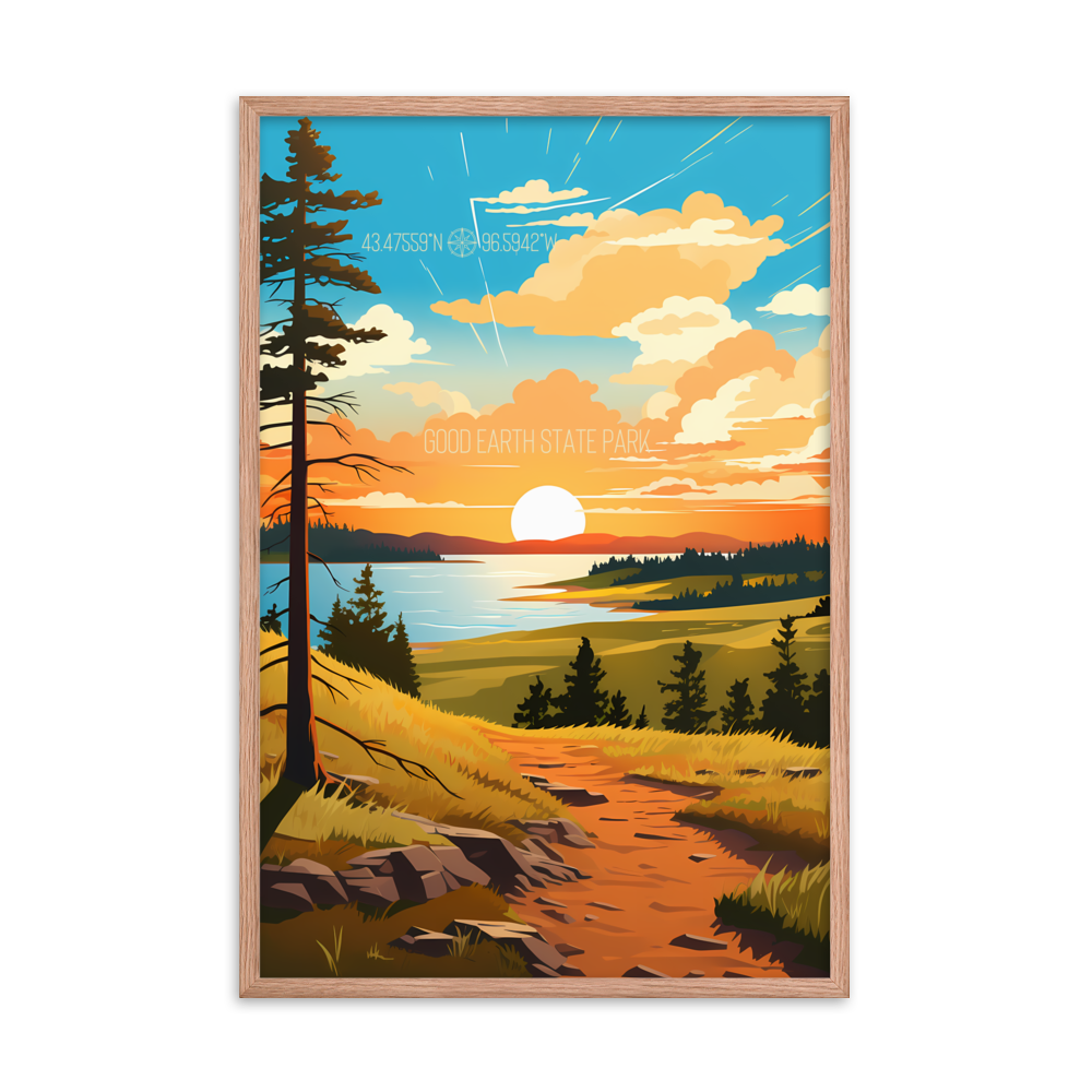 South Dakota - Good Earth State Park (Framed poster)