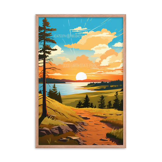 South Dakota - Good Earth State Park (Framed poster)