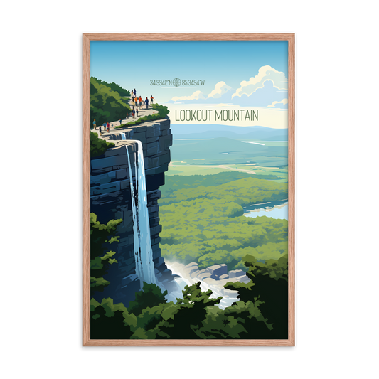 Tennessee - Lookout Mountain (Framed poster)