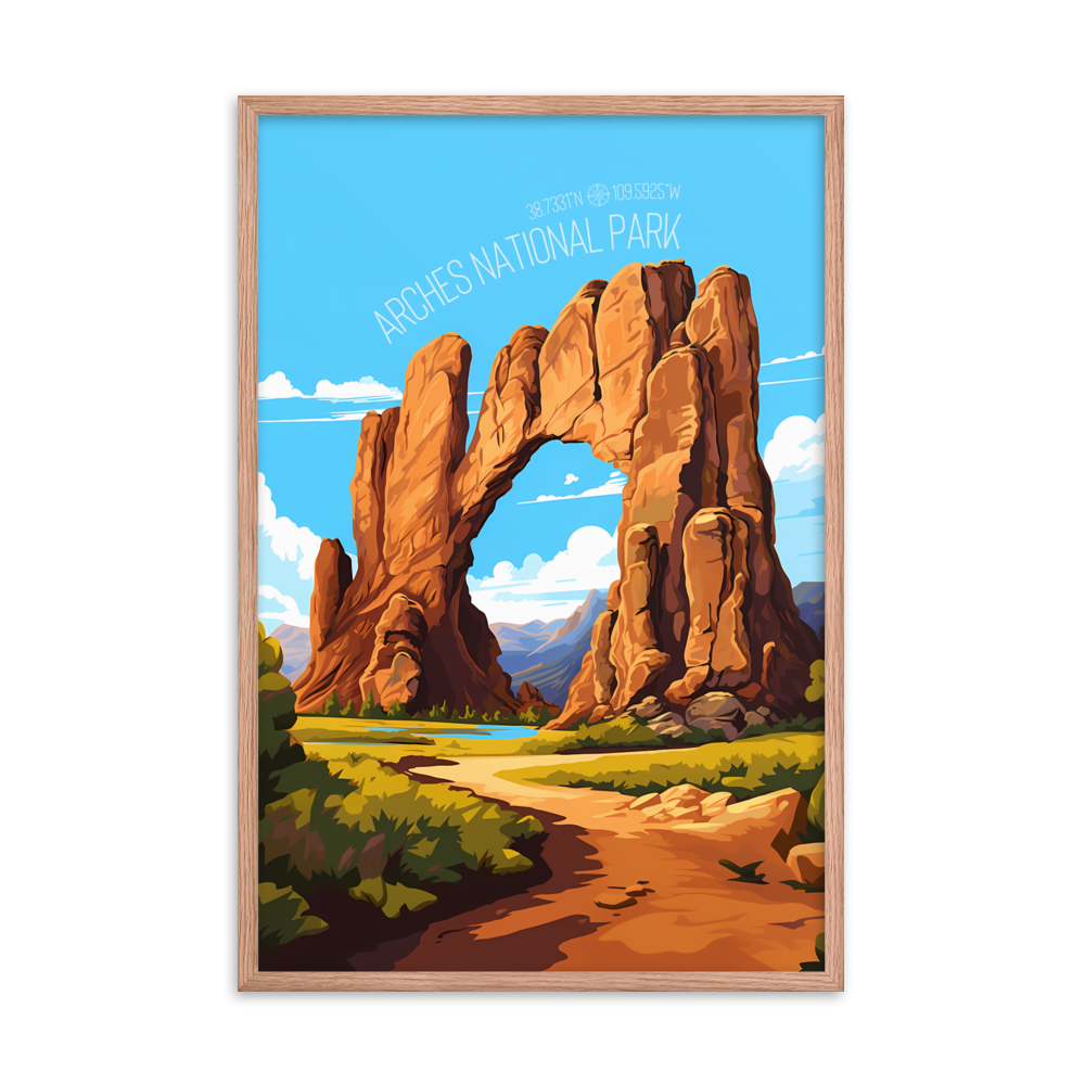 Utah - Arches National Park (Framed poster)