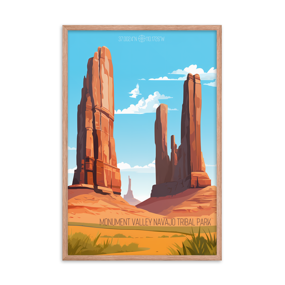 Utah - Monument Valley Navajo Tribal Park (Framed poster)