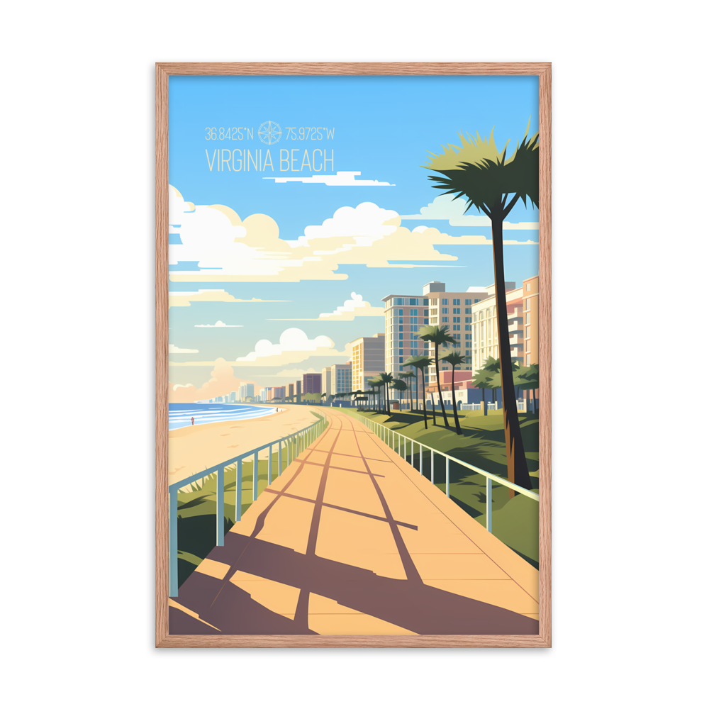 Virginia - Virginia Beach (Framed poster)