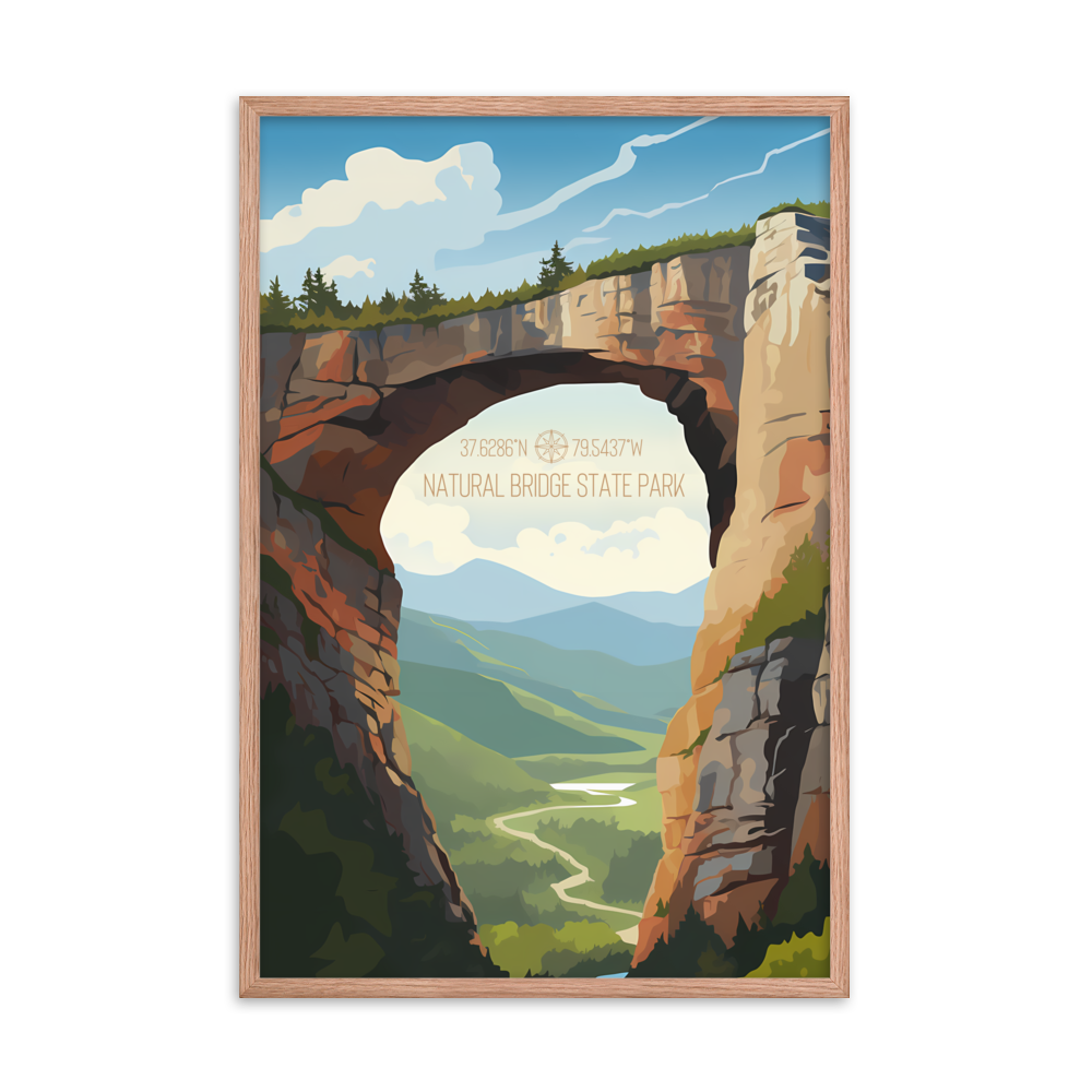 Virginia - The Natural Bridge (Framed poster)