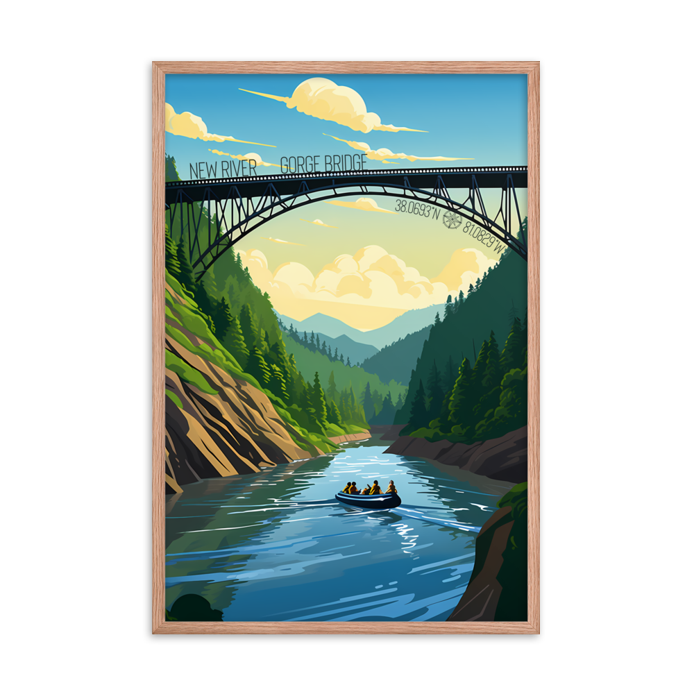 West Virginia - New River Gorge Bridge (Framed poster)