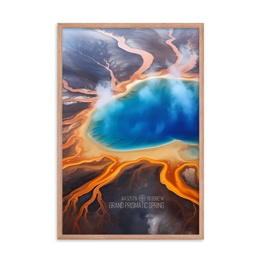 Wyoming - Grand Prismatic Spring (Framed poster)