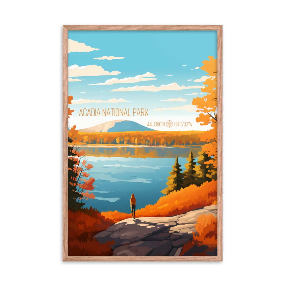 Maine - Acadia National Park (Framed poster)