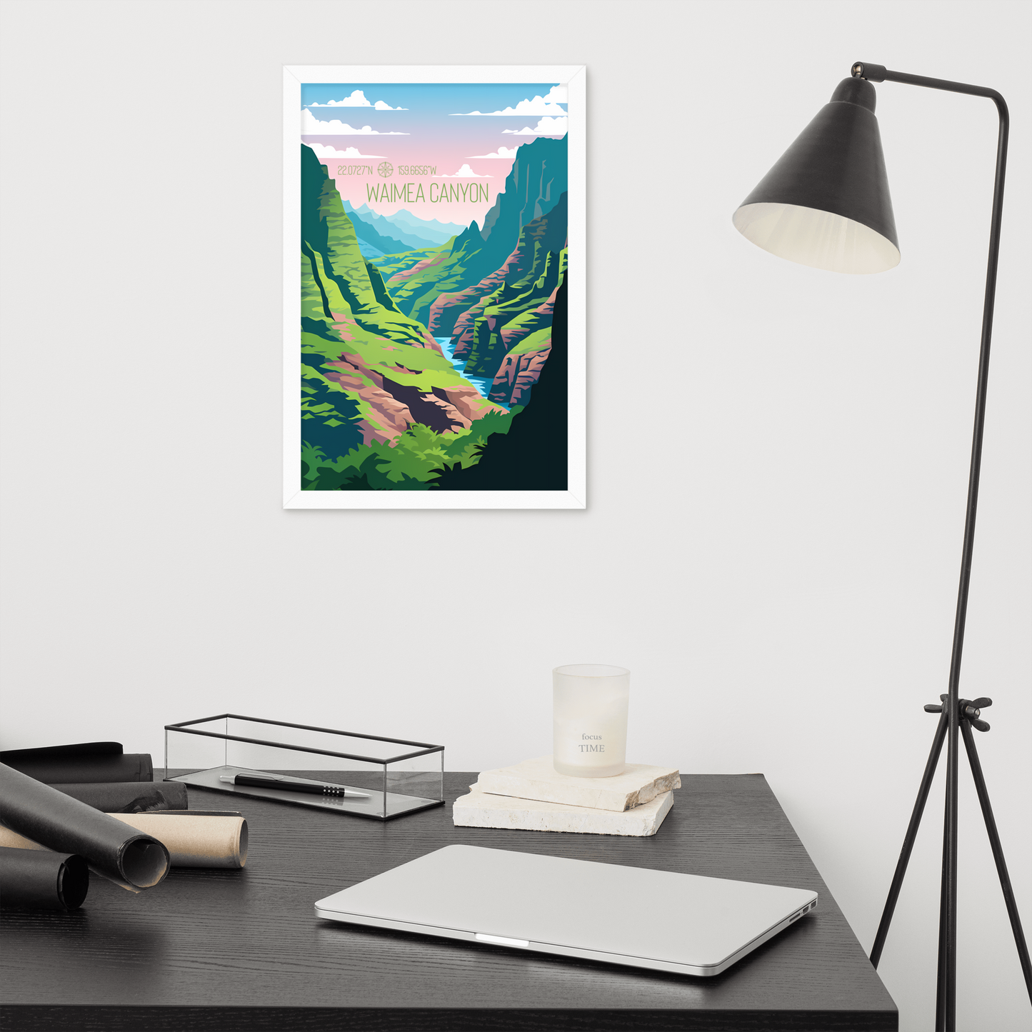 Hawaii - Waimea Canyon (Framed poster)