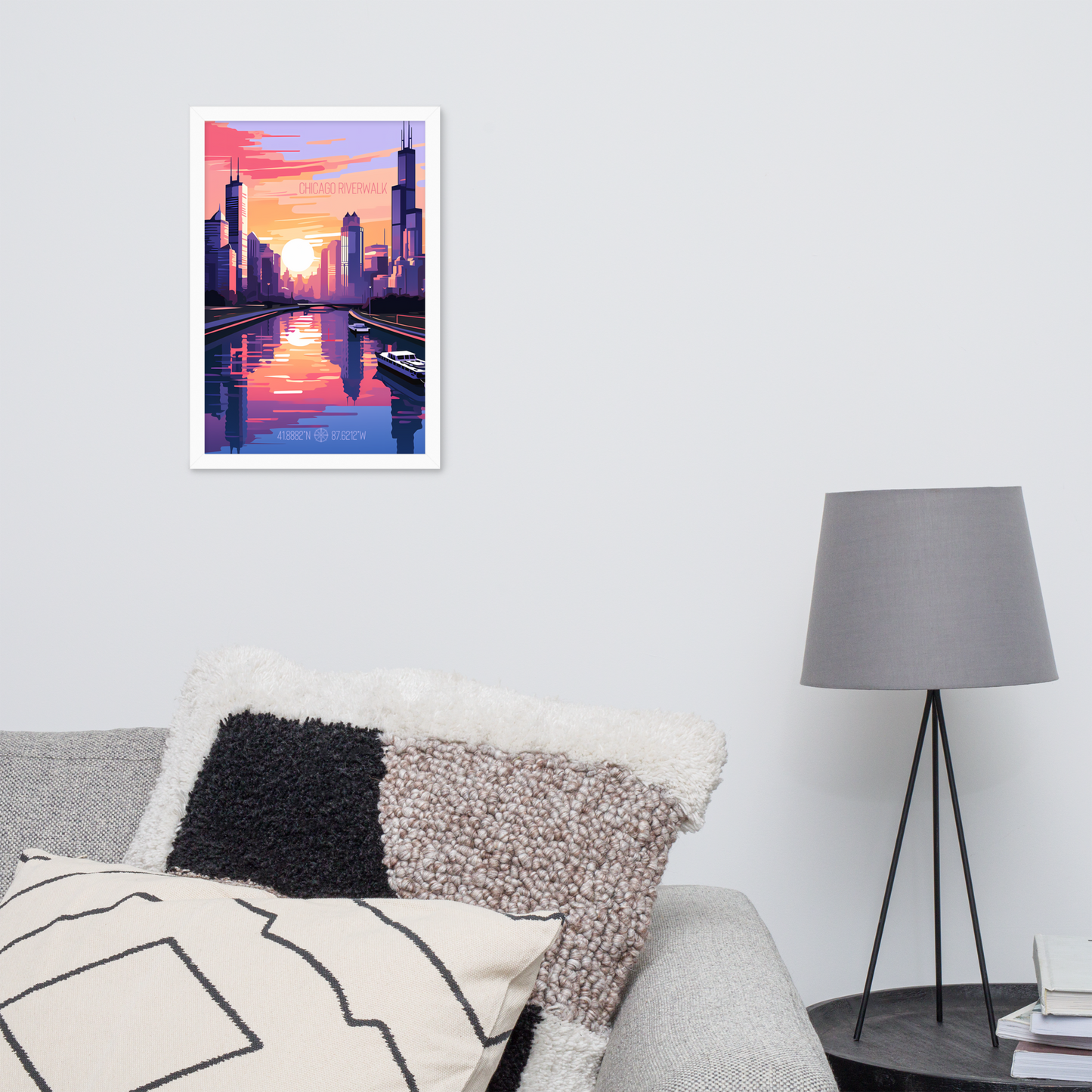 Illinois - Chicago Riverwalk (Framed poster)