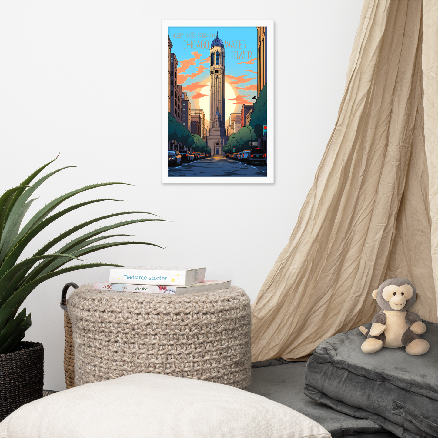 Illinois - Chicago Water Tower (Framed poster)