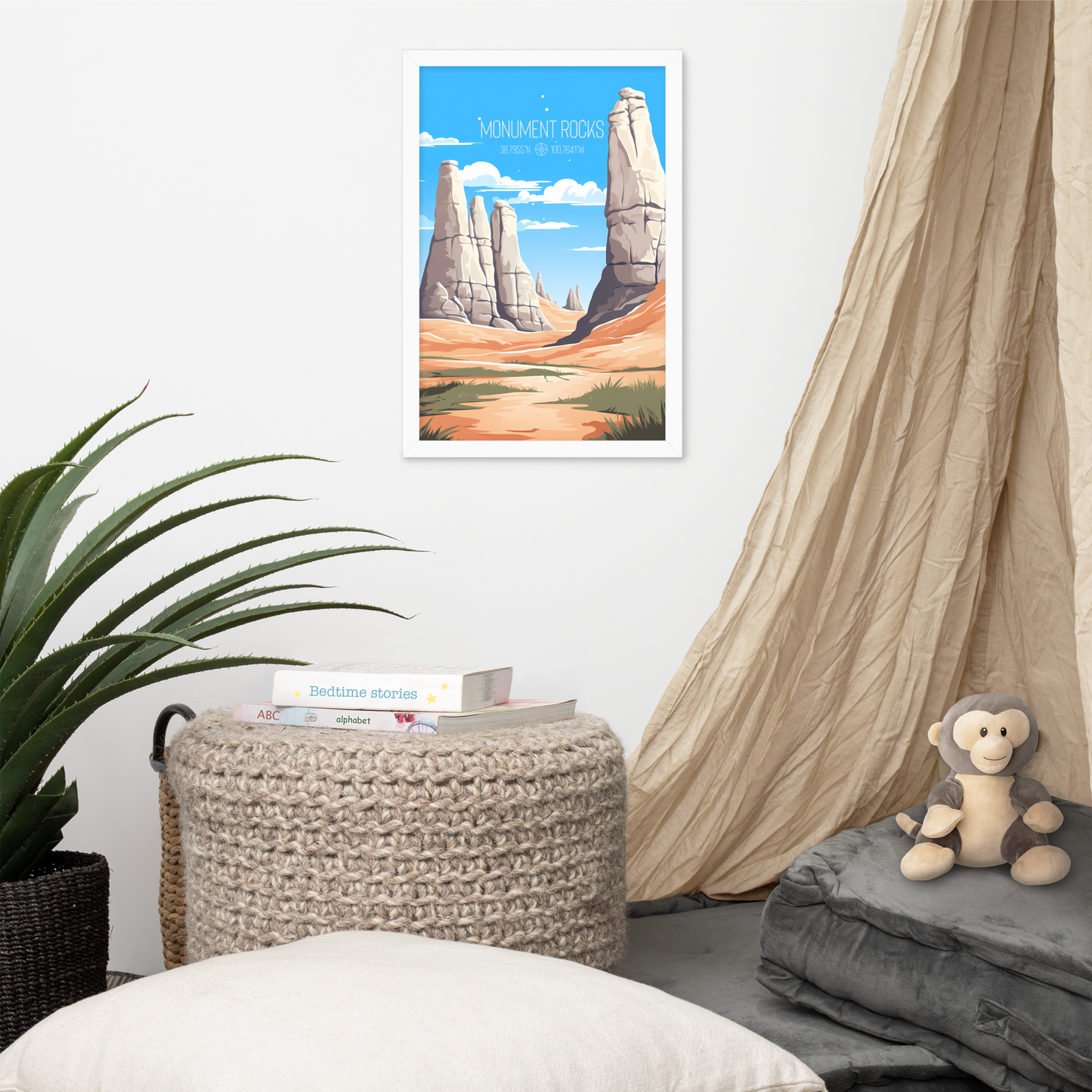 Kansas - Monument Rocks (Framed poster)