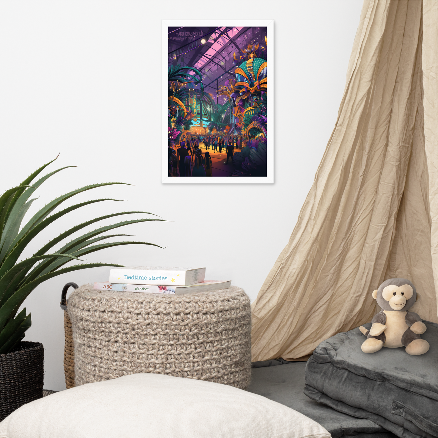 Louisiana - Mardi Gras World (Framed poster)