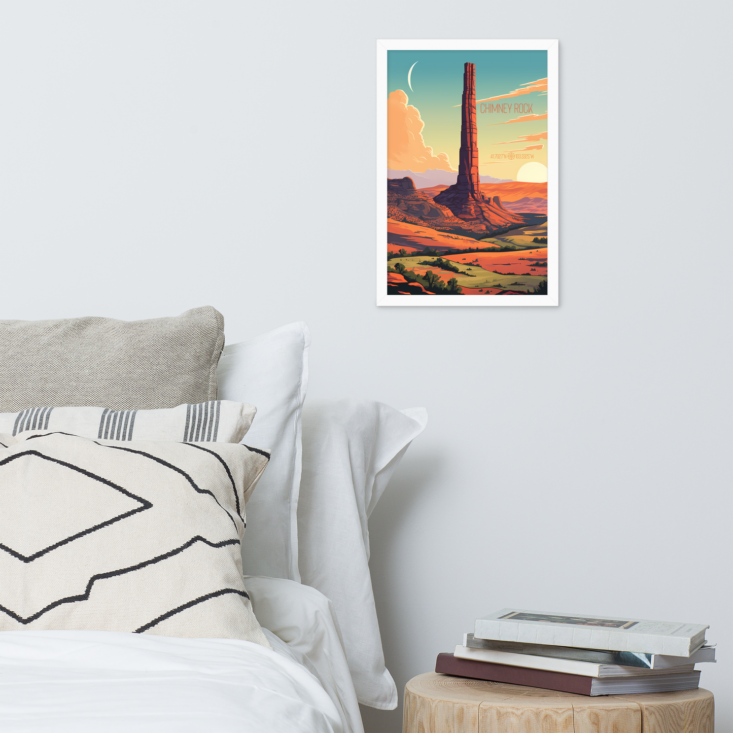 Nebraska - Chimney Rock (Framed poster)