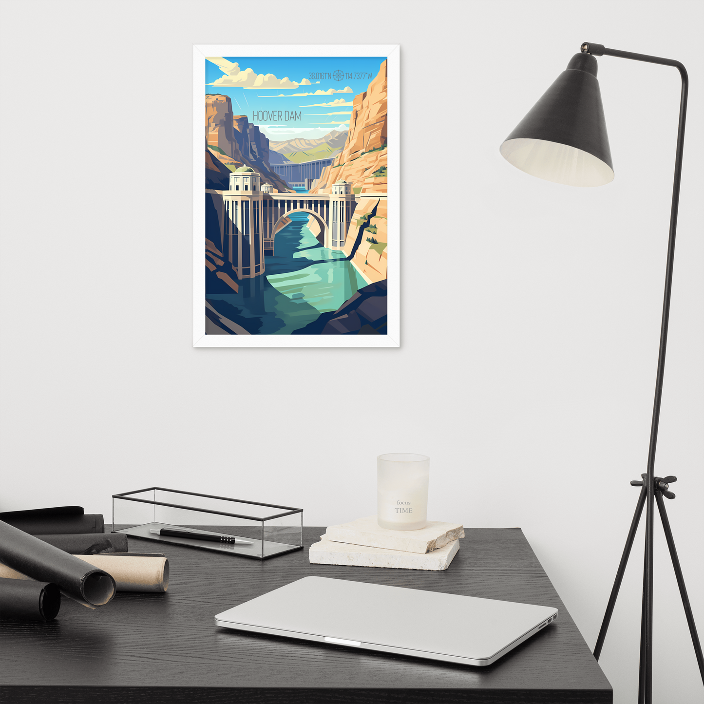 Nevada - Hoover Dam (Framed poster)