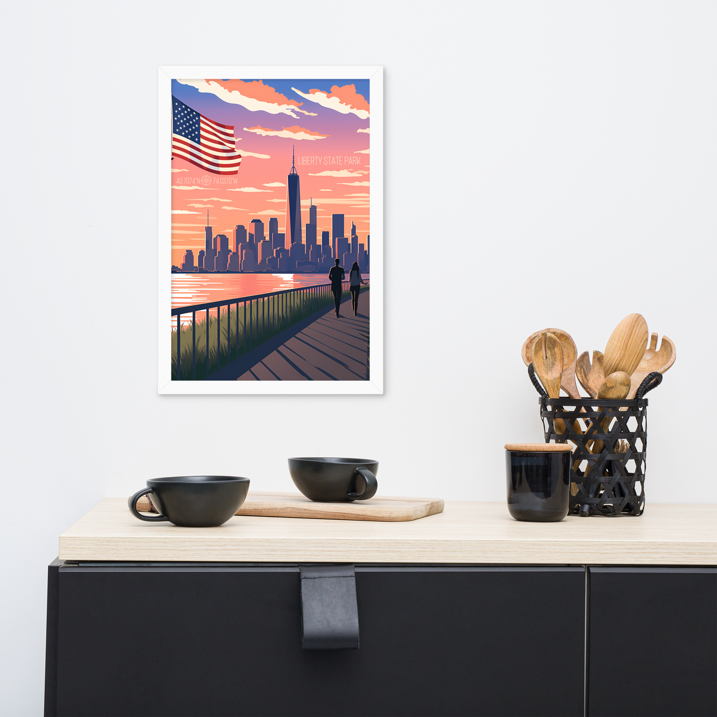 New Jersey - Liberty State Park (Framed poster)