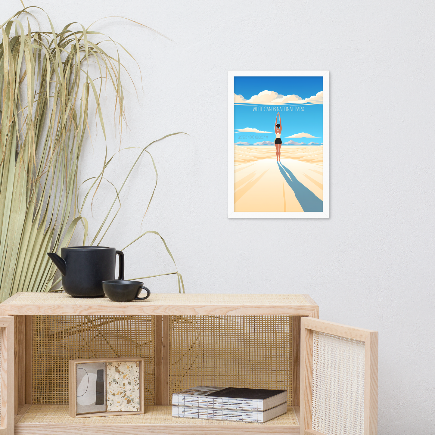 New Mexico - White Sands National Park (Framed poster)