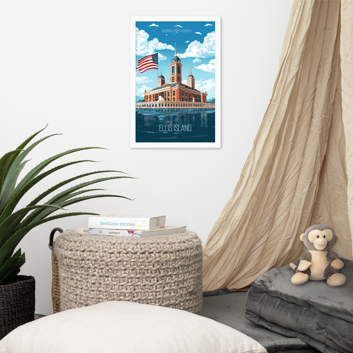 New York - Ellis Island (Framed poster)