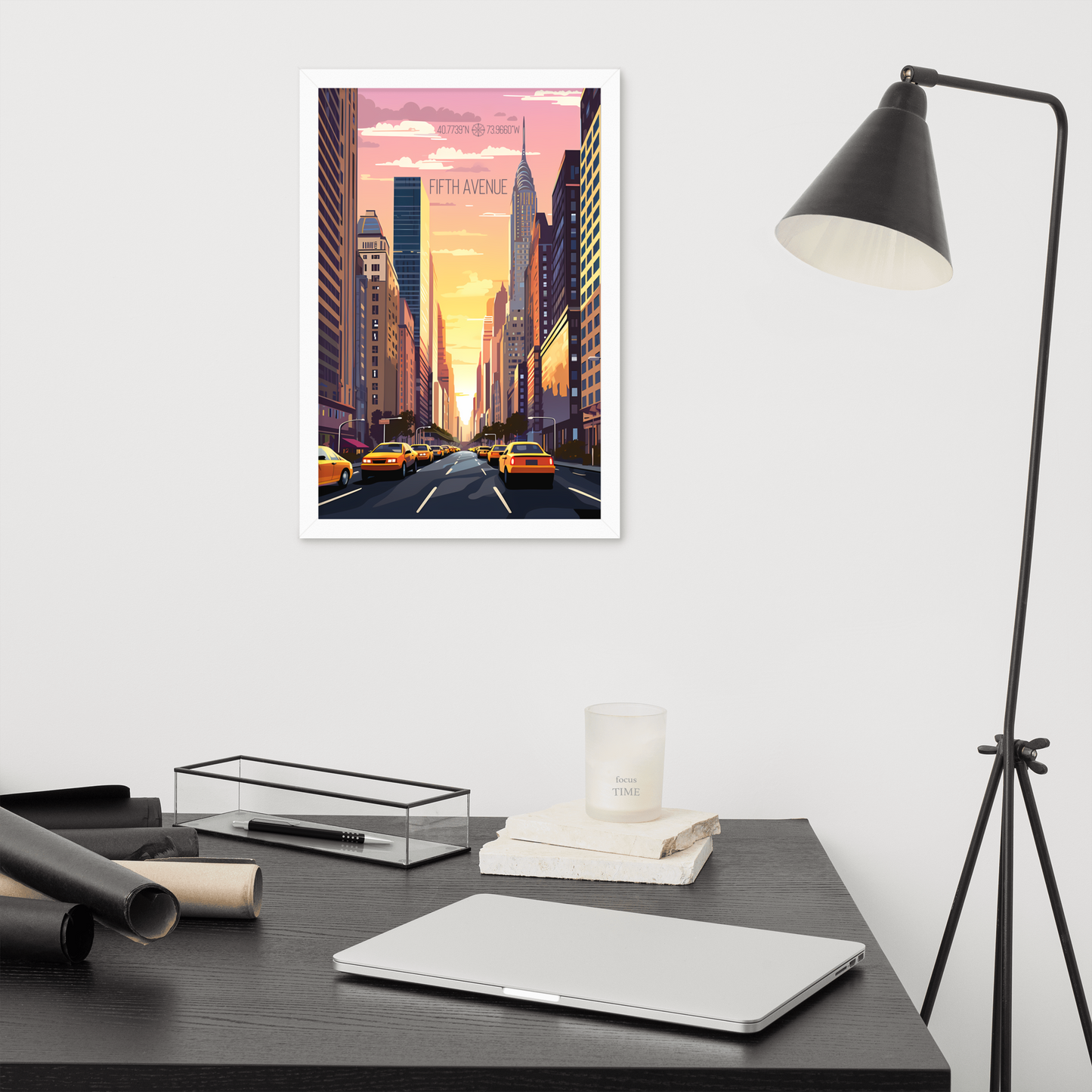 New York - Fifth Avenue (Framed poster)