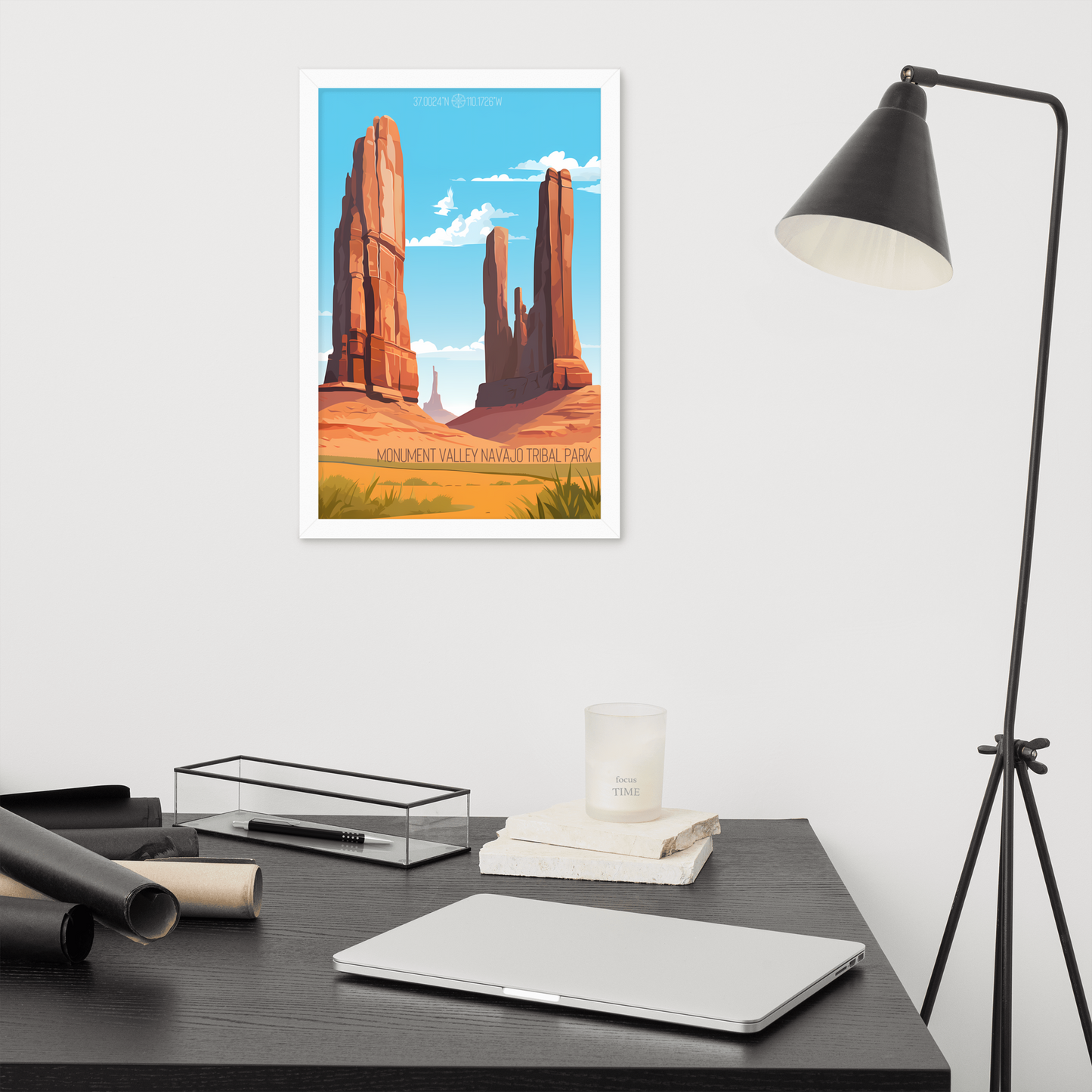 Utah - Monument Valley Navajo Tribal Park (Framed poster)