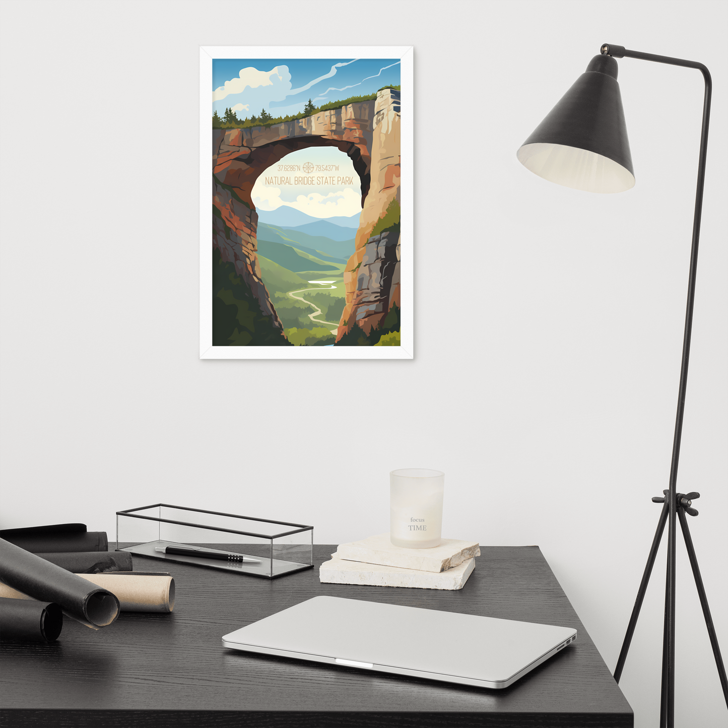 Virginia - The Natural Bridge (Framed poster)