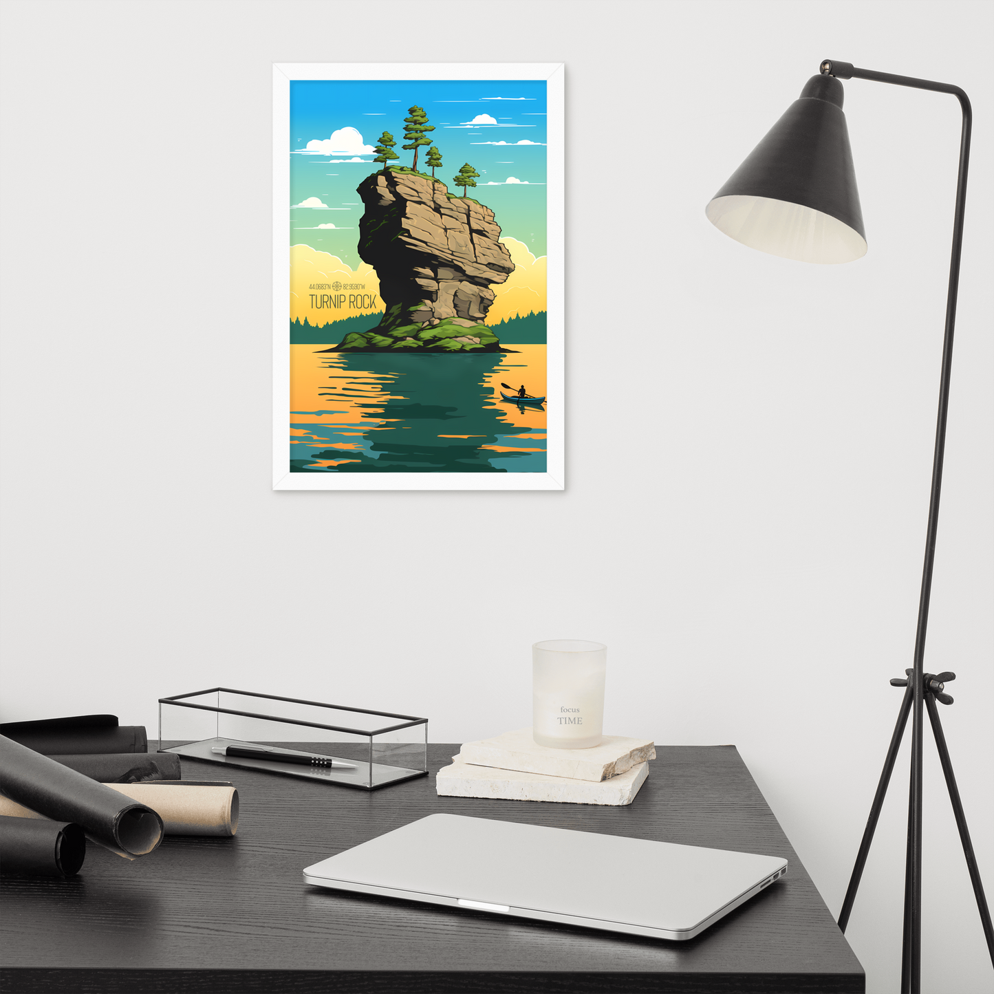 Michigan - Turnip Rock (Framed poster)