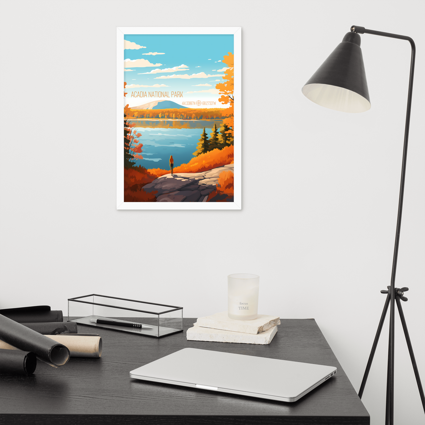 Maine - Acadia National Park (Framed poster)