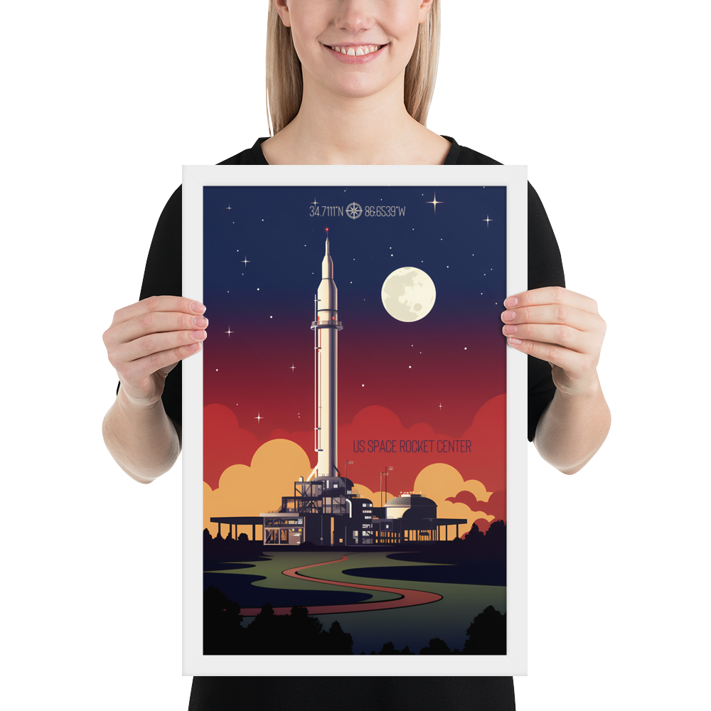 Alabama - US Space Rocket Center (Framed Poster)