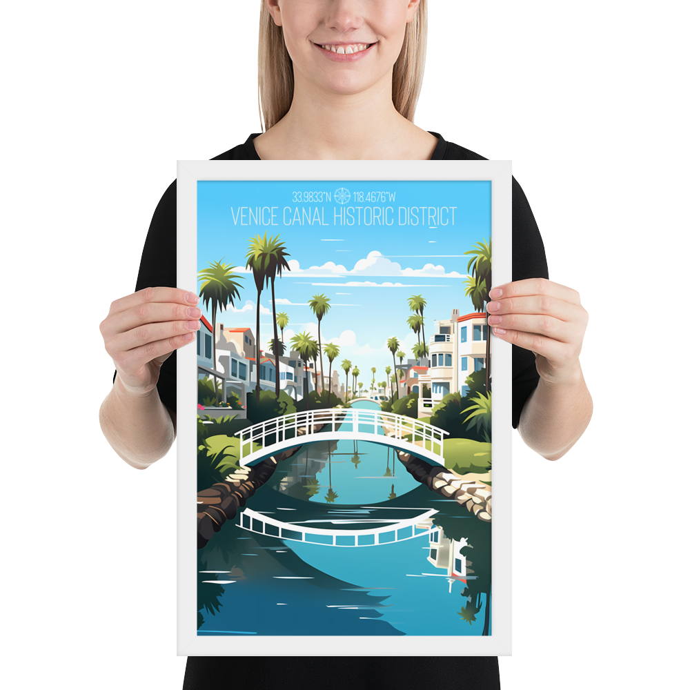 California - Venice Canal Historic District (Framed poster)