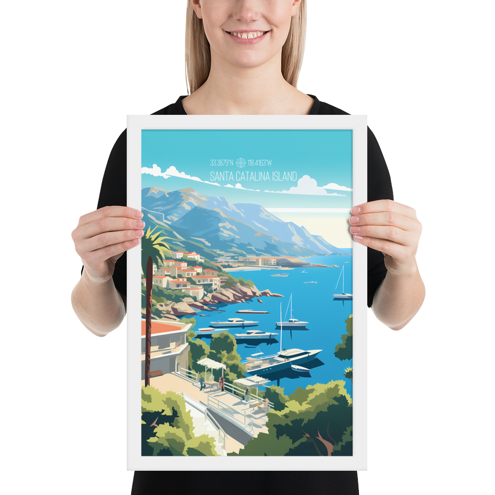 California - Santa Catalina Island (Framed poster)