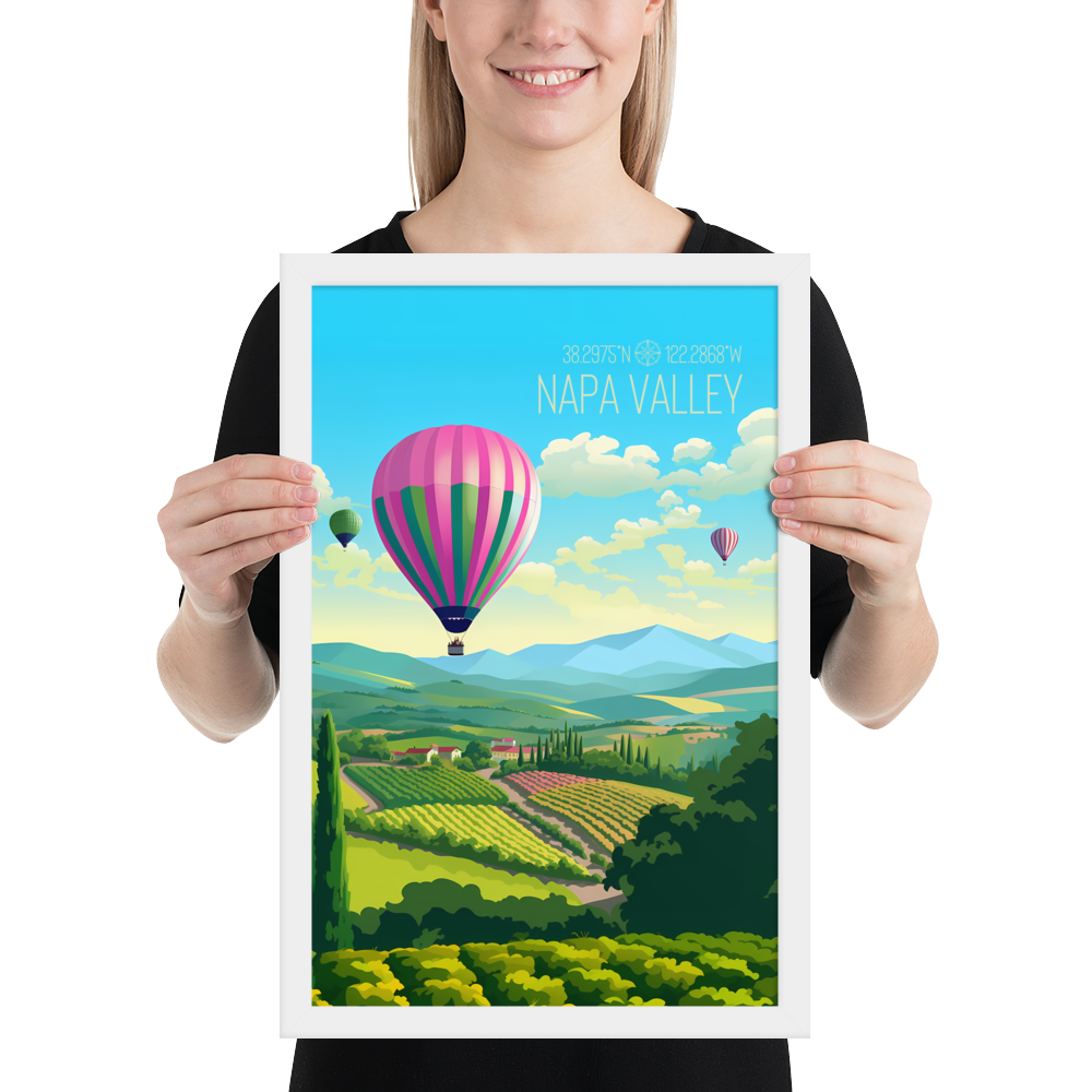 California - Napa Valley (Framed poster)