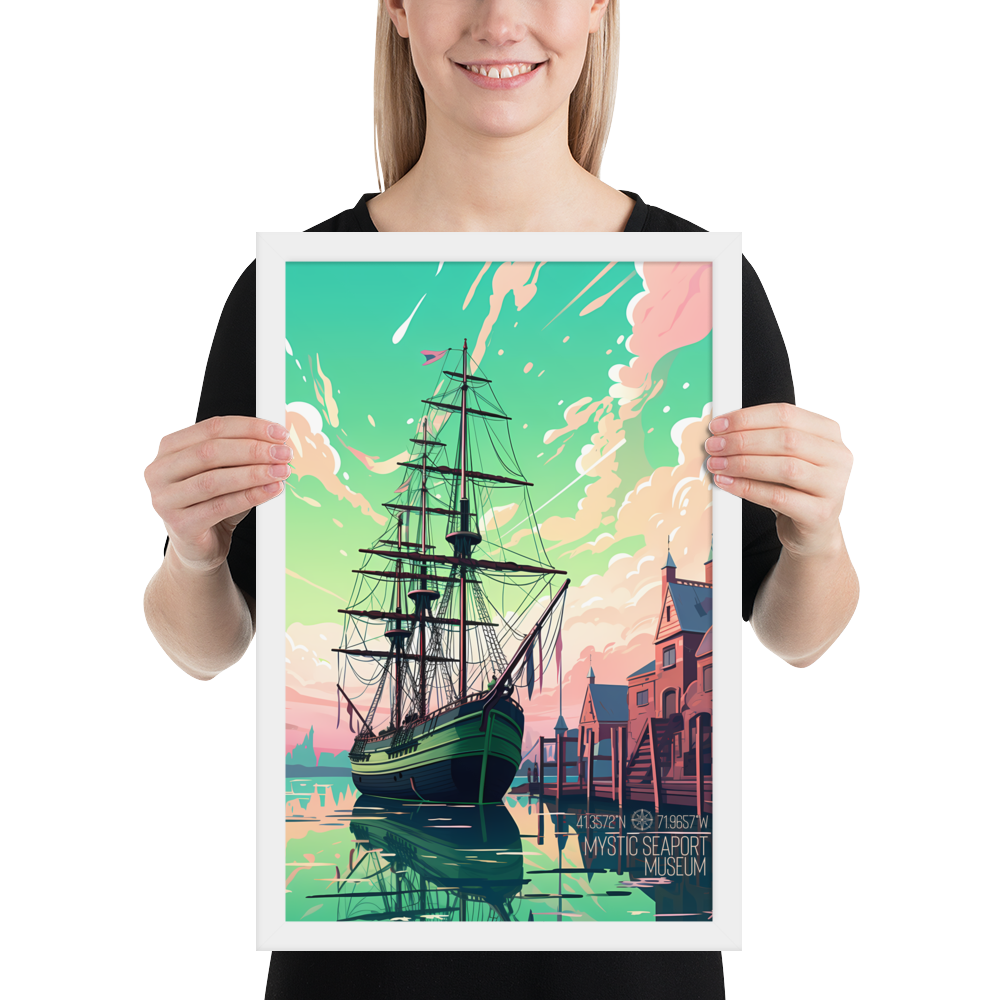 Connecticut - Mystic Seaport Museum (Framed poster)