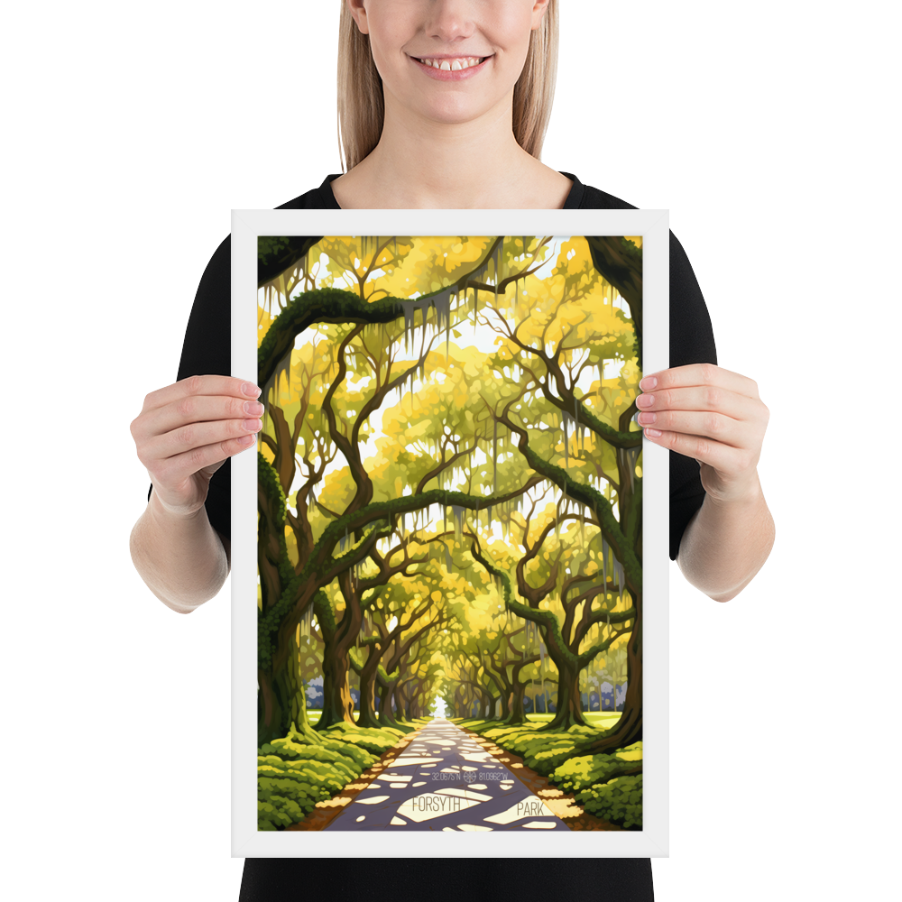 Georgia - Forsyth Park (Framed poster)