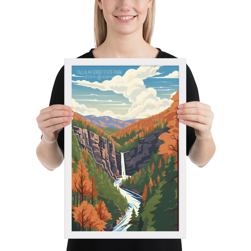 Georgia - Tallulah Gorge State Park (Framed poster)