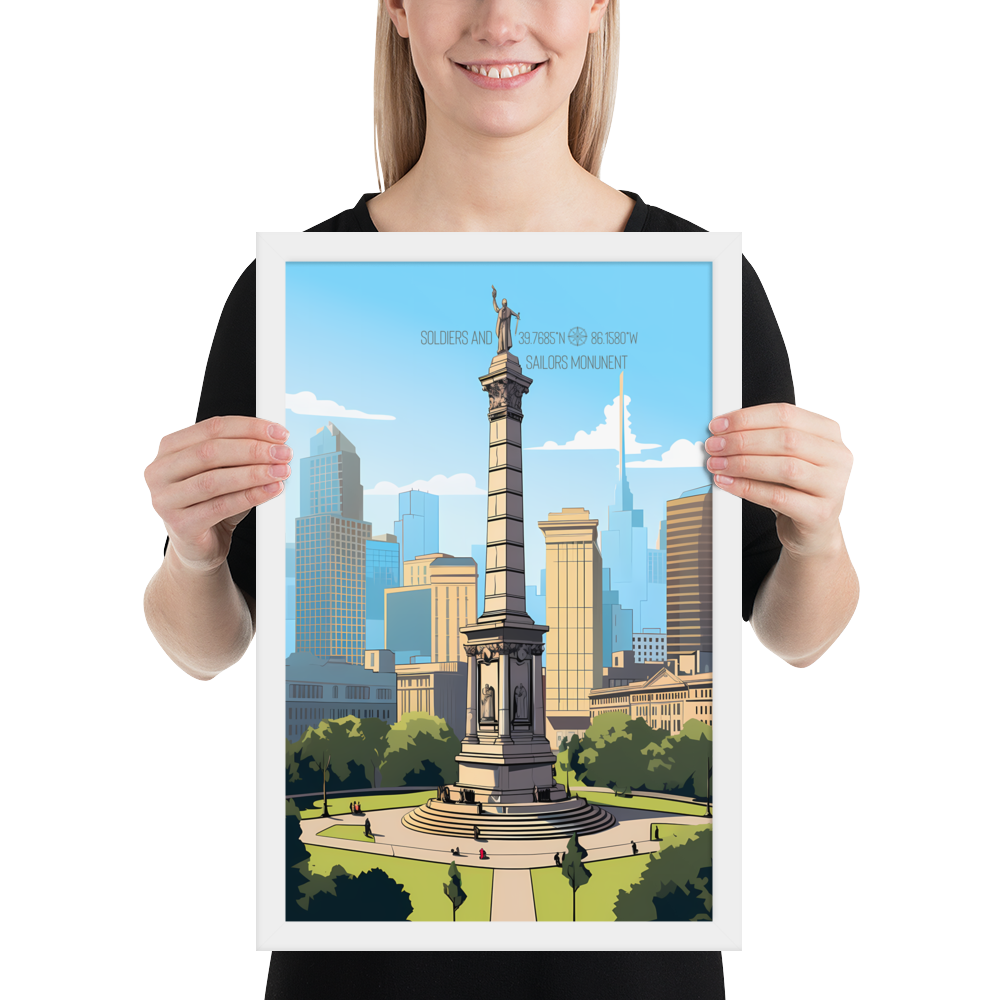 Indiana - Soldiers and Sailors Monument (Framed poster)