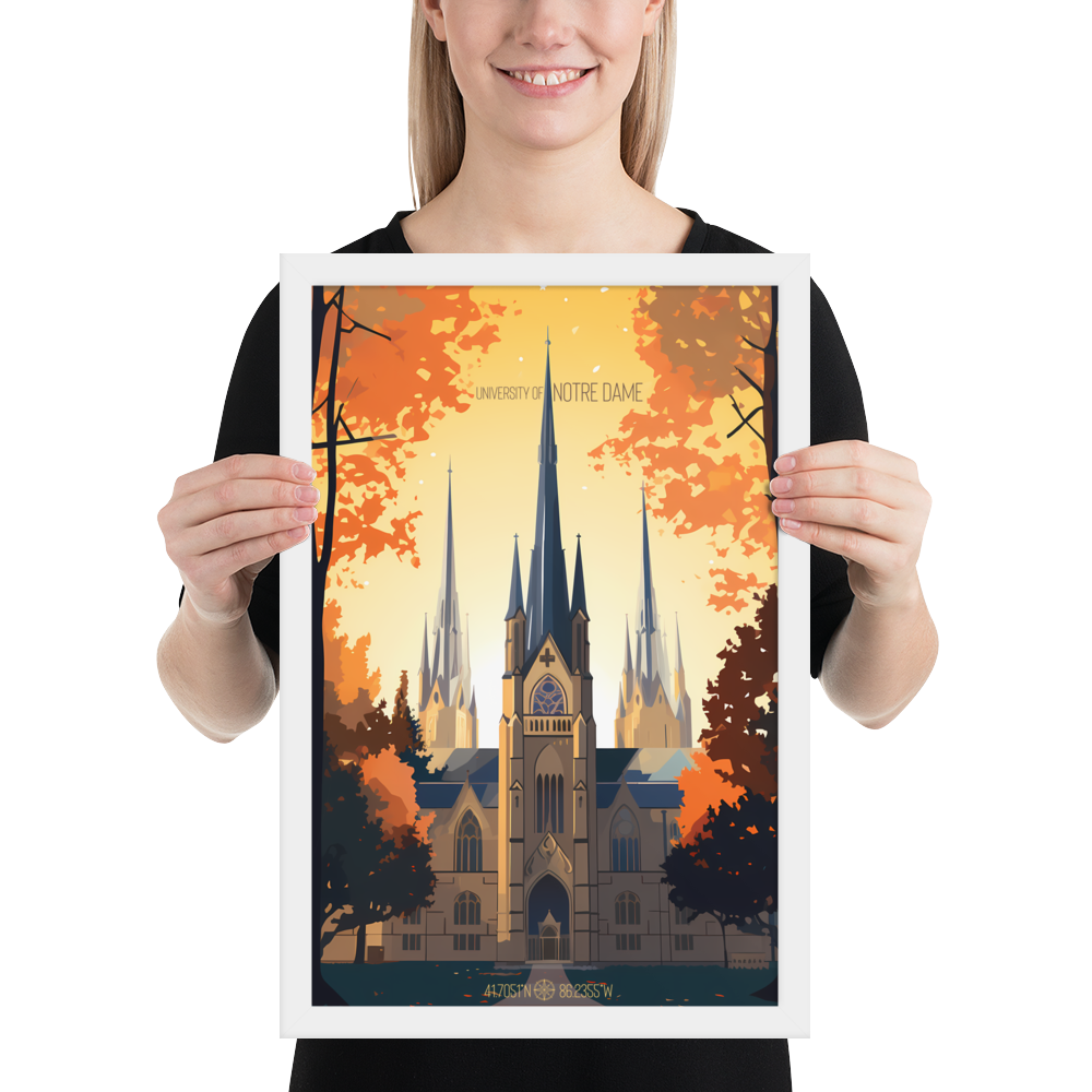 Indiana - University of Notre Dame (Framed poster)