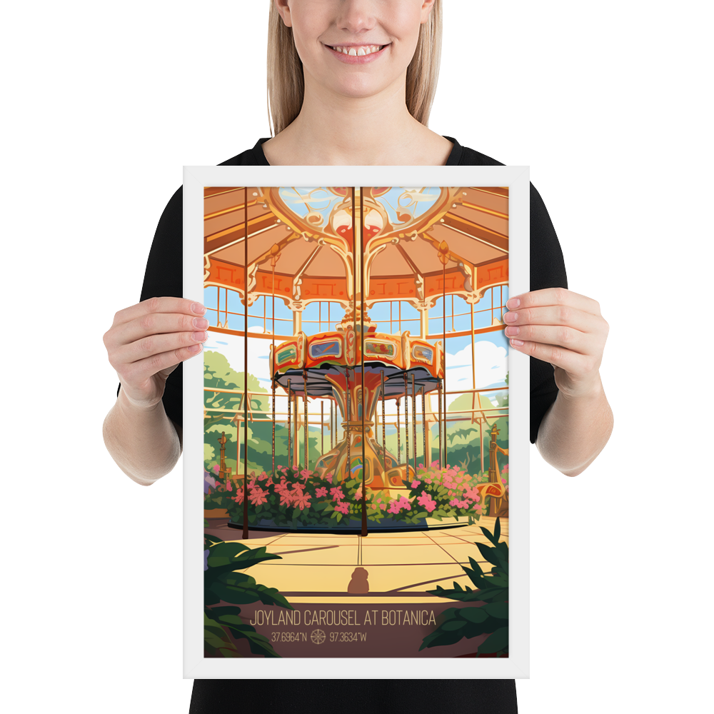 Kansas - Joyland Carousel at Botanica (Framed poster)