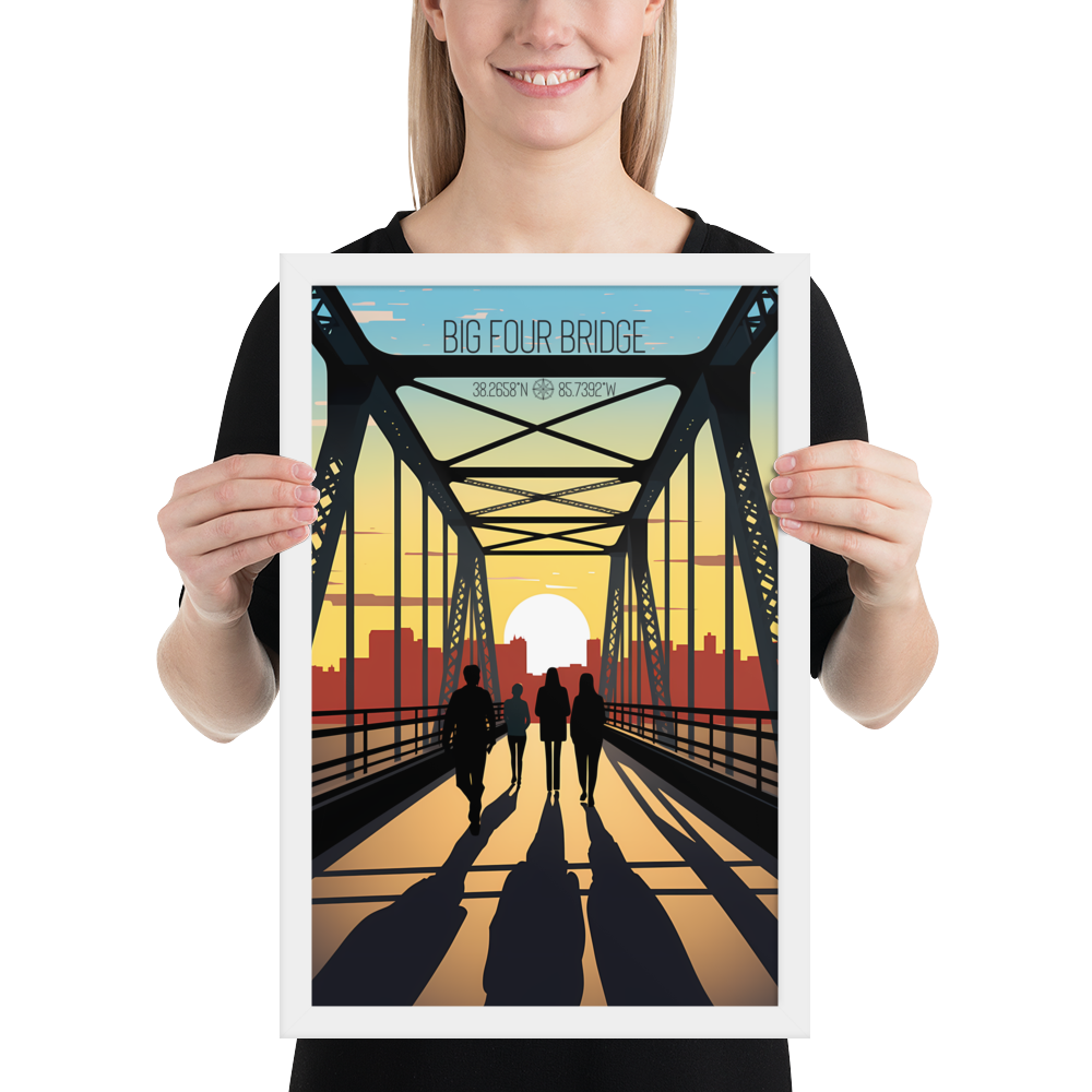 Kentucky - Big Four Bridge (Framed poster)