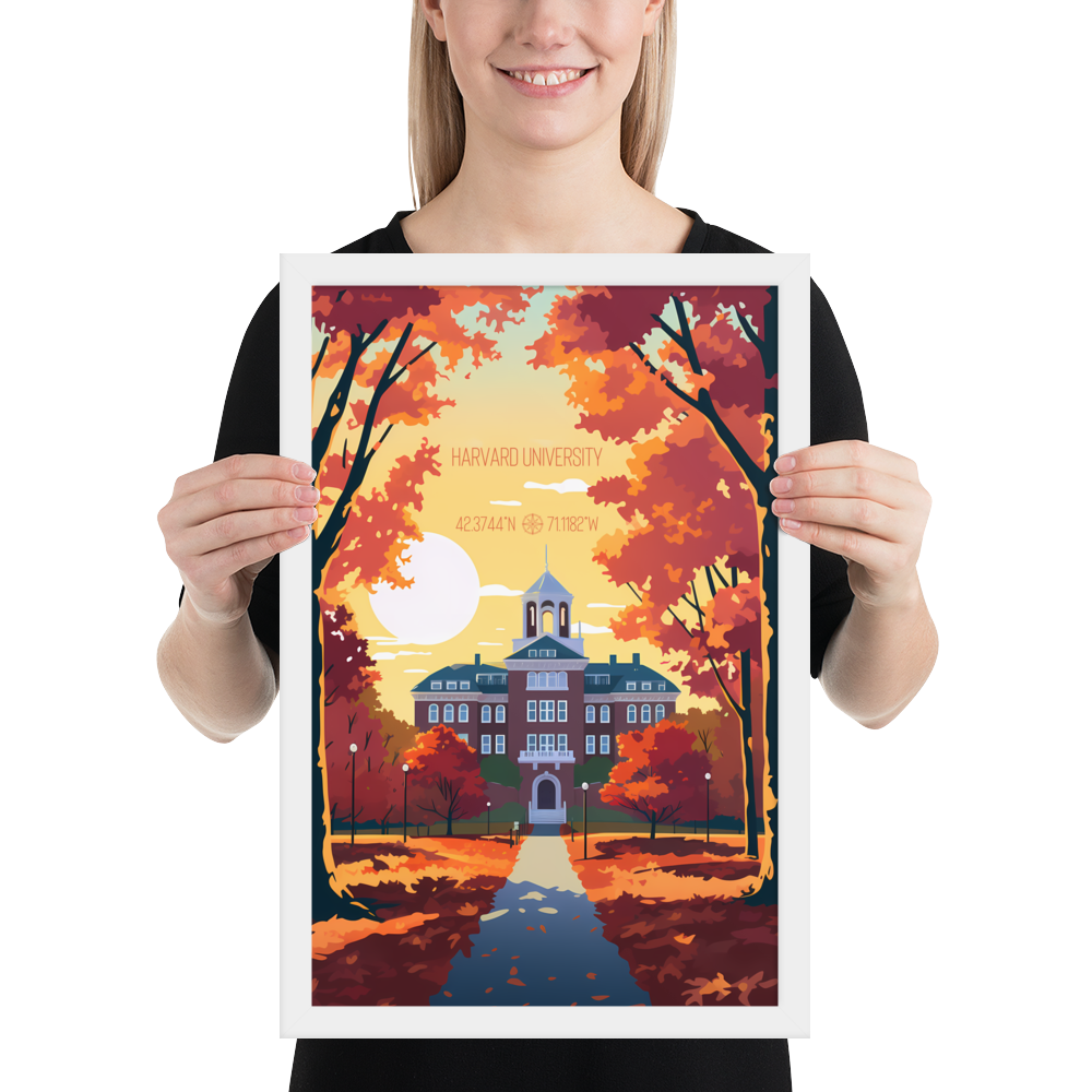 Massachusetts - Harvard University (Framed poster)