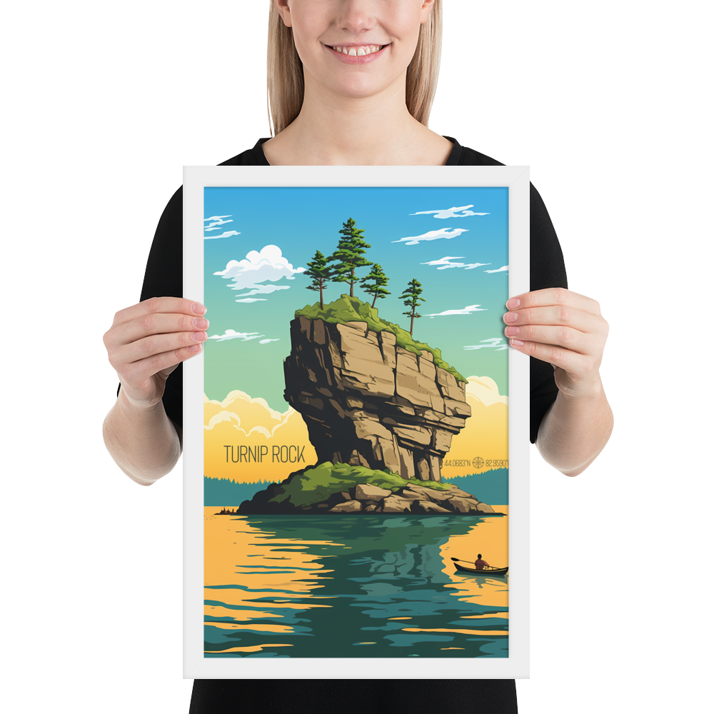 Michigan - Turnip Rock (Framed poster)