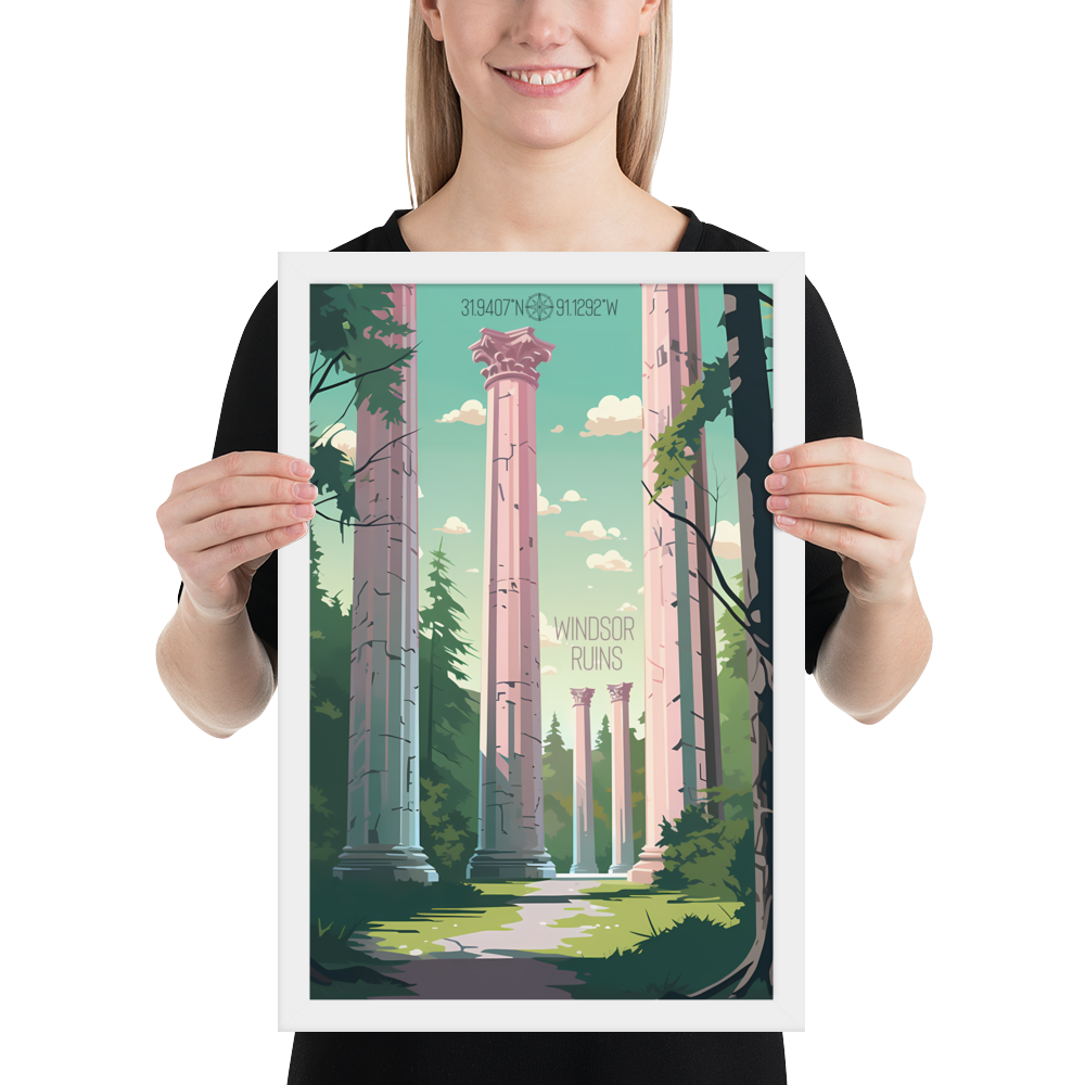 Mississippi - Windsor Ruins (Framed poster)