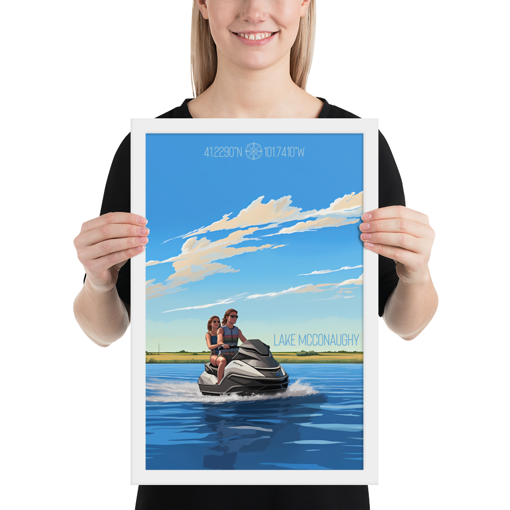 Nebraska - Lake McConaughy (Framed poster)