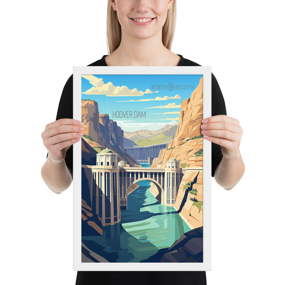 Nevada - Hoover Dam (Framed poster)